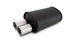 Vibrant Streetpower flat black muffler with dual straight tips, 9.5x6.75x15 inches, 3-inch inlet and outlet diameter.