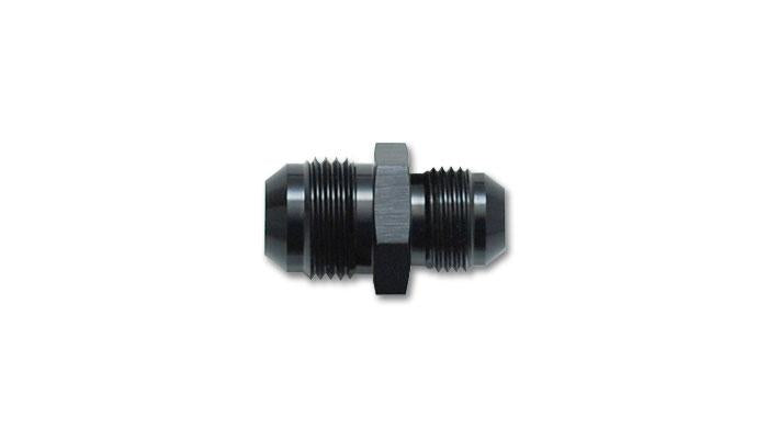 Vibrant aluminum -8AN to -10AN reducer adapter fitting showing smooth, metallic finish and precise threading.