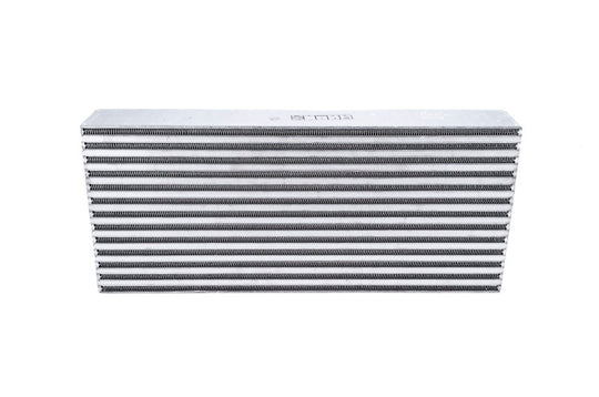 Garrett Air Intercooler CAC with 24x10.5x3.5 inch dimensions for 800 HP, featuring metal fins and inlet/outlet ports.