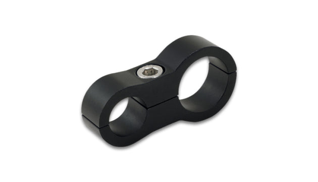Vibrant aluminum stepped hose separator fitting, 7/16 inch to 11/16 inch ID, used for hose organization and fluid connections.