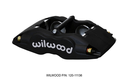 Wilwood Forged Superlite brake caliper with 1.75-inch pistons and 1.25-inch disc for high-performance braking.