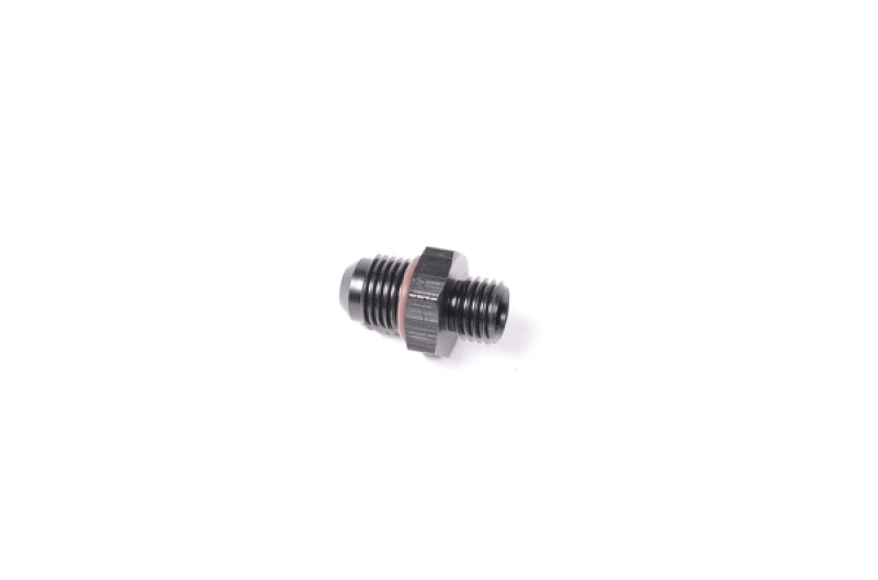 Radium Engineering M12x1.5 to 6AN adapter fitting showing metal fittings and threading on a white background.
