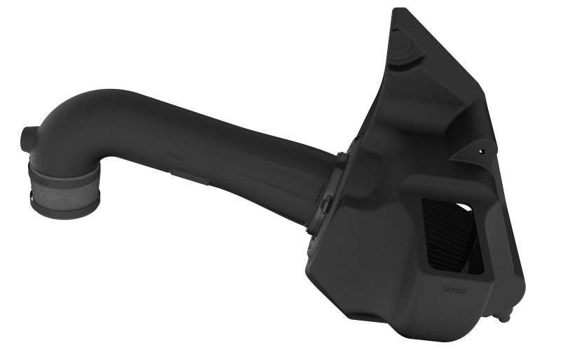 K&N Engineering cold air intake for 2019+ Chevrolet Silverado 1500 V8 5.3L/6.2L NextGen DryFlow filter installed in engine bay