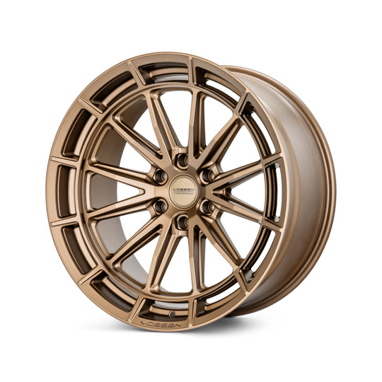 Vossen HFX-5 22-inch satin bronze forged wheel, 9.5-inch width, 6x139.7 bolt pattern, deep face, ET20 offset.