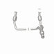 MagnaFlow direct fit catalytic converter for 2015 GMC Yukon XL V8 6.2L engine, showing the stainless steel component and mounting points.