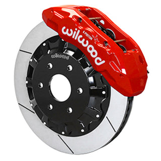 Wilwood 21-25 Ford F150 TX6R front big brake kit with 15.50-inch red rotors and calipers, front suspension components.