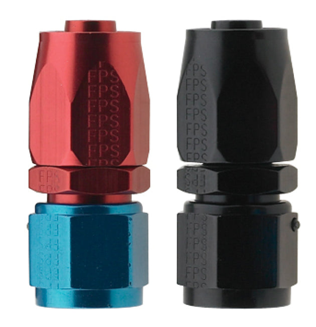 Fragola -4AN Straight Pro-Flow hose end fitting in black, durable metal with threaded connection for high-performance fluid systems.