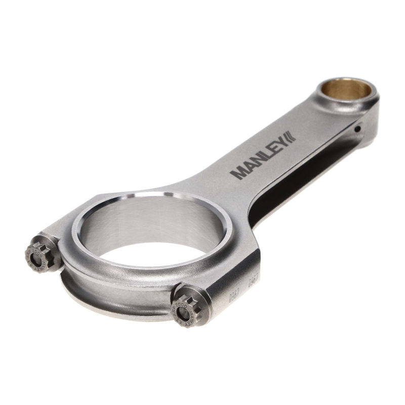 Manley Performance Chevy LS-1 6.125-inch H-beam connecting rod with ARP 2000 bolts for small block V8 engine.