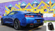 Black CORSA Performance Corsa 2017-2024 Chevrolet Camaro SS 6.2L V8 axle-back exhaust system with dual tips, installed on the vehicle.