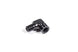 Radium Engineering 1/8 inch NPT male to female 90 degree fitting showing metal fitting with threaded ends.