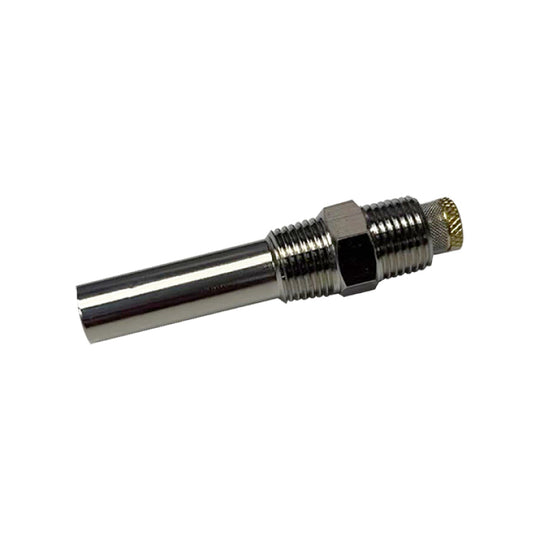 Snow Performance Water Meth Nozzle 2GPH extended nozzle for water methanol injection systems, shown with detailed nozzle tip.