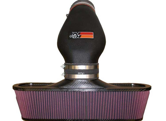 K&N Engineering Chevrolet Corvette V8-6.0L AirCharger cold air intake system installed in engine bay.