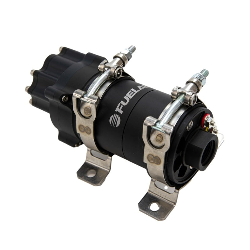 Fuelab PRO Series brushless in-line fuel pump with variable speed control, 5 GPM spur gear for automotive fuel systems.