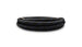 Vibrant -8 AN two-tone black and blue nylon braided flex hose, 5-foot roll, durable automotive fluid transfer hose.