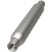 MagnaFlow muffler with 3.5-inch diameter and 18-inch length, featuring dual 2.25-inch inlet and outlet pipes on a vehicle.