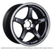 SSR GTX03 18x9.5 black graphite cast wheel with 5x100 bolt pattern and 38mm offset, showcasing a sleek automotive wheel design.