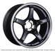 SSR GTX03 18x9.5 black graphite cast wheel with 5x100 bolt pattern and 38mm offset, showcasing a sleek automotive wheel design.