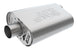 Borla CrateMuffler SBC Hot 350/383 3-inch offset/center oval S-Type muffler with 14x4.35x9 inch dimensions in a metallic finish