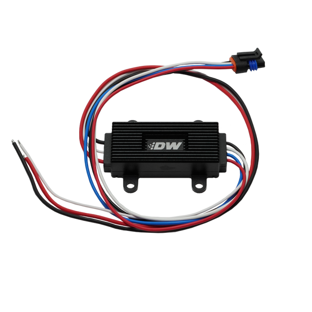 DeatschWerks Brushless Dual Speed 640iL Fuel Pump Controller for high-performance fuel pumps, shown in the image.
