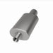 MagnaFlow stainless steel muffler with tip, 14x5x8 inches, featuring dual inlet and outlet pipes, for automotive exhaust systems.