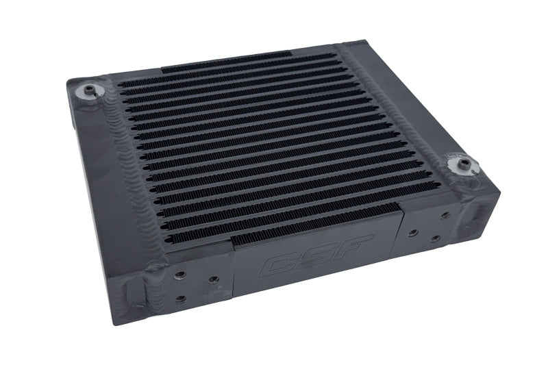 CSF Universal Large Single-Pass Oil Cooler with M22 x 1.5 fittings, 12-inch length, 9.33-inch height, and 2.16-inch width