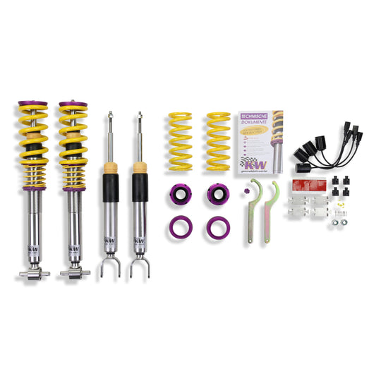KW Coilover Kit V3 for Cadillac CTS and CTS-V with magnetic ride suspension, showing adjustable coilover strut and shock components.