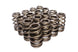 COMP Cams valve springs with 1.185-inch beehive design and retainers, shown installed on engine valves for high-performance automotive use.