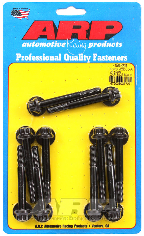 ARP Ford Modular V8 main cap side bolt kit with M8 studs and bolts for early cast iron block engine assembly.