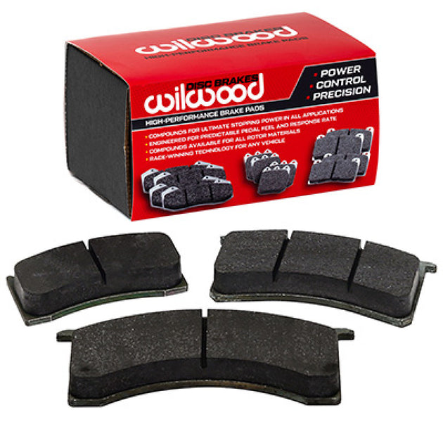 Wilwood BP-35 7812 performance brake pad set, showing black friction material with metal backing plates for high-performance braking.