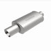 MagnaFlow muffler with tip, model RS 14X5X8, featuring a polished chrome exhaust tip on a black muffler body.