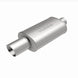 MagnaFlow muffler with tip, model RS 14X5X8, featuring a polished chrome exhaust tip on a black muffler body.