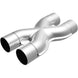 MagnaFlow Smooth Trans X 2.25-inch stainless steel X pipe for exhaust systems, showing the polished metal and pipe connections.