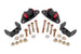 Black hammertone BMR Suspension engine motor mount kit for 2014-2019 Chevrolet Corvette, showing close-up of mounts and mounting hardware.