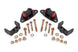 Black hammertone BMR Suspension engine motor mount kit for 2014-2019 Chevrolet Corvette, showing close-up of mounts and mounting hardware.
