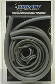 Vibrant silicon vacuum hose kit with multiple black hoses in various sizes including 1/8in, 3/16in, 1/4in, and 3/8in lengths.