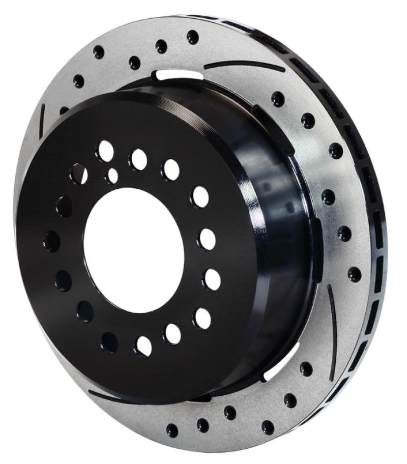 Wilwood 1.91-inch offset black drilled 2-piece brake rotor for 5-lug wheels, measuring 12.19 inches diameter and .810 inches thick.