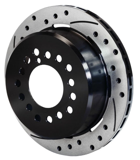 Wilwood 1.91-inch offset black drilled 2-piece brake rotor for 5-lug wheels, measuring 12.19 inches diameter and .810 inches thick.