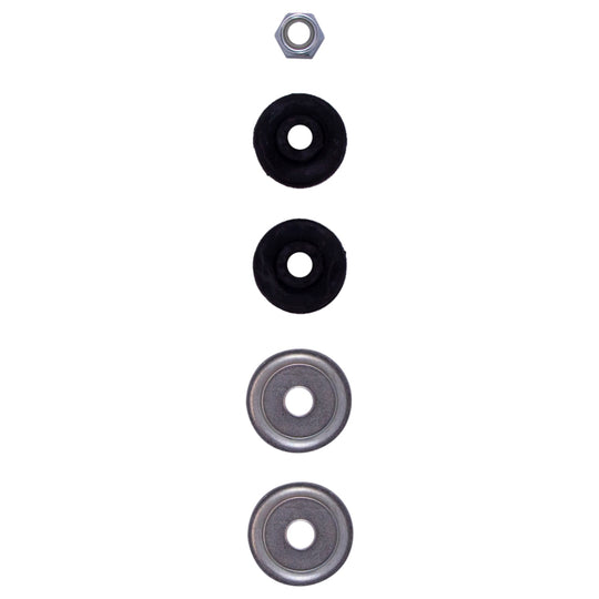 Bilstein 4600 Series hardware kit with shocks and struts for vehicle suspension replacement, showing components and mounting hardware.