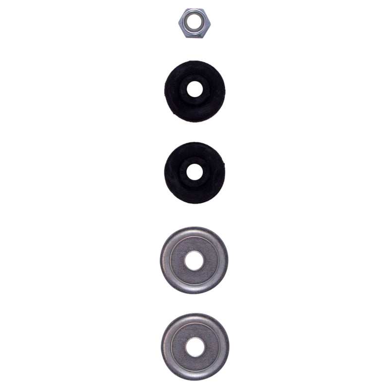 Bilstein 4600 Series hardware kit with shocks and struts for vehicle suspension replacement, showing components and mounting hardware.