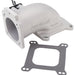Edelbrock low profile intake elbow with 90mm throttle body to square-bore flange, in as-cast finish for performance engines.