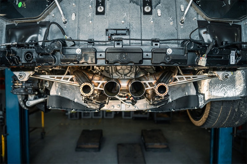 CORSA Performance Corsa 23-25 Chevrolet Corvette C8 Z06 catback valved exhaust system without tips on a vehicle.
