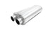 Vibrant Streetpower Oval Muffler with 2.50-inch dual inlet/outlet and 18-inch body length for performance exhaust systems.