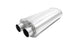 Vibrant Streetpower Oval Muffler with 2.50-inch dual inlet/outlet and 18-inch body length for performance exhaust systems.