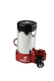 Aeromotive A2000 drag race carbureted fuel pump showing metallic body and inlet/outlet fittings for high-performance fuel delivery.