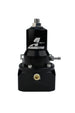 Aeromotive fuel pressure regulator with 30-120 PSI range, .500 valve, dual AN-10 inlets, and bypass for high-performance applications.