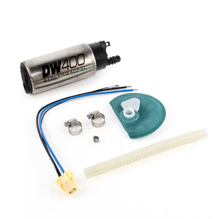 DeatschWerks 415LPH DW400 in-tank fuel pump installed in a Chevrolet Corvette 2003-2013, showing the pump and wiring connections.