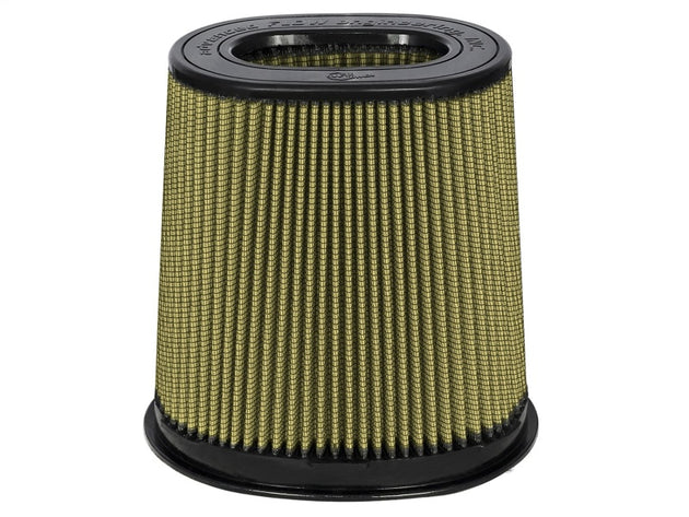 aFe Momentum Intake Rep Air Filter with PG7 media, 3-inch dual filters, featuring black and metallic components and visible filter media