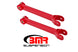 Red BMR Suspension 16-17 6th Gen Camaro non-adjustable polyurethane upper control arms, close-up view showing bushings and finish