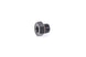 Radium Engineering 6AN ORB to 1/8NPT female fitting, automotive fluid fitting with black anodized finish, close-up image