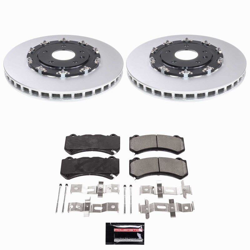 PowerStop Chevrolet Corvette front Z23 coated brake kit with performance brake rotors and calipers for 2015-2019 models.